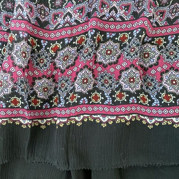 Laura Ashley Long Silk Skirt Size 10 Lined Pleated Ruffled Side Zipper Boho NWT - Picture 12 of 13